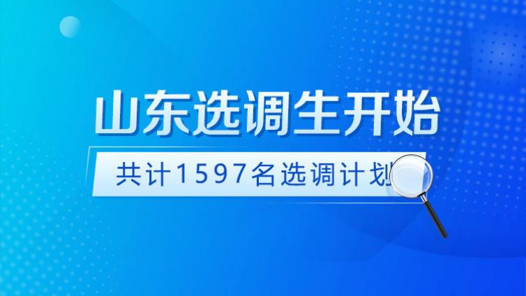 2026年山东选调生开始！这些大学有资格报考，共计1597名选调计划